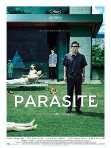 Poster de la película Parasite (Parásitos), filmfilicos blog de cine.
