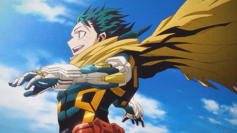 Análisis sobre si tuvo My Hero Academia un buen final - Deku adulto con su traje de héroe