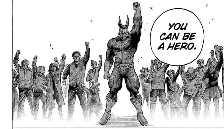 Crítica sobre si tuvo My Hero Academia un buen final - All Might y el mensaje You can be a hero